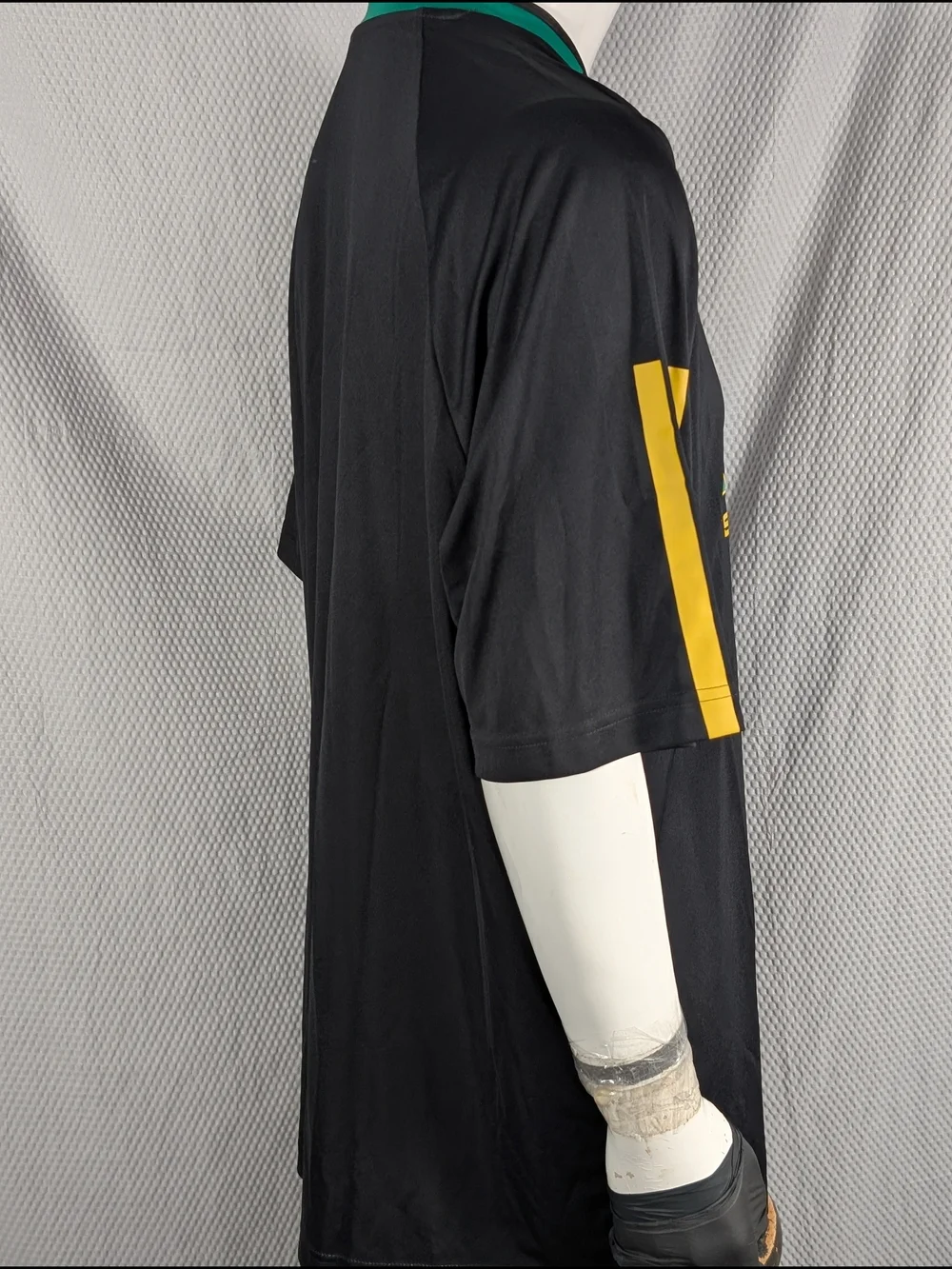 adidas Black Jersey Tee with Yellow & Green Logo - Picture 3 of 12